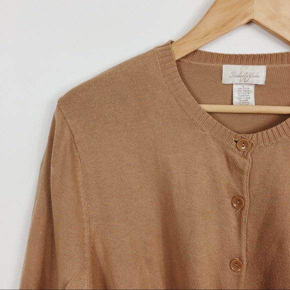 Vintage Studio Works Beige/Tan Cardigan - Picture 4 of 6